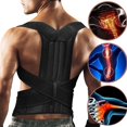 thumbnail image 3 of Back Brace Belt Correct Posture Adjustable Buckles Lightweight Ergonomic Adult Correction Belt for Man, 3 of 8