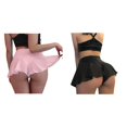 thumbnail image 1 of (2-Pack) Rinsvye Ruffled Pants Bikini Mini Short Shorts for Women High Tight Shorts Female Short Socks for Women Dance Pole Waist Pants, 1 of 7