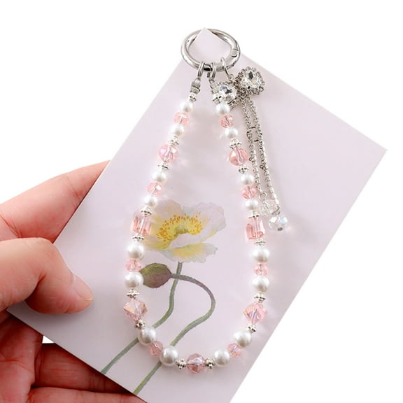 Beaded Phone Wrist Strap, Cellphone Lanyard Cartoon Phones Jewelry Women Girls Anti Lost Hanging Wristband