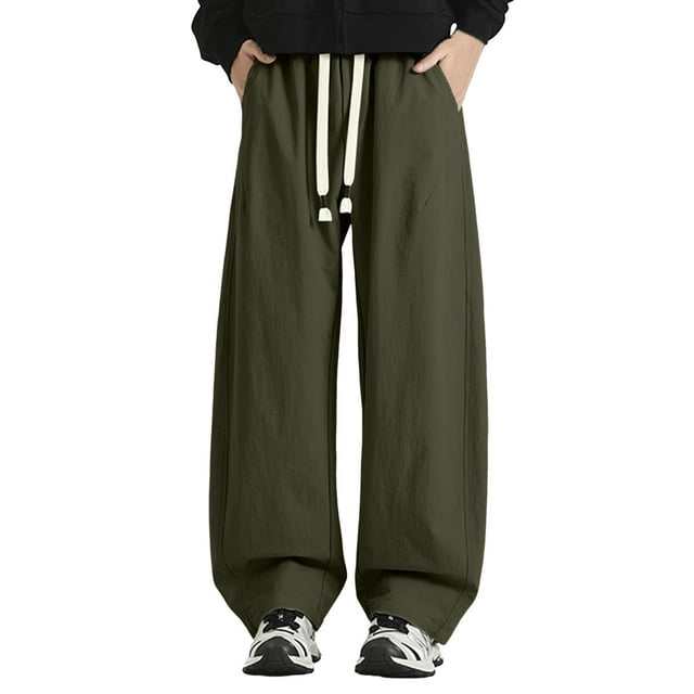 Pantalon Décontracté Moderne à Coupe Fuselée avec Ourlet Arrondi, Tissu Extensible Flexible pour un Style de Rue Léger et Confortable, Tenue Quotidienne
