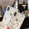 thumbnail image 4 of Compatible with iPhone X/XS Case,Soft Slim TPU Fit Full-Around Protective Cute Clear Heart Pattern Phone Case Glitter Cover for iPhone X/XS 5.8''-Heart, 4 of 12