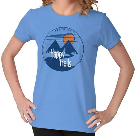 Brisco Brands Happy Trails Hiking In Kentucky Adult Short Sleeve