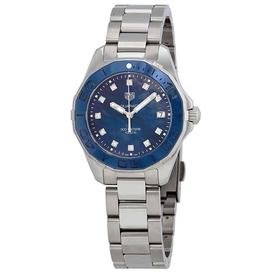 Tag heuer aquaracer top blue mother of pearl