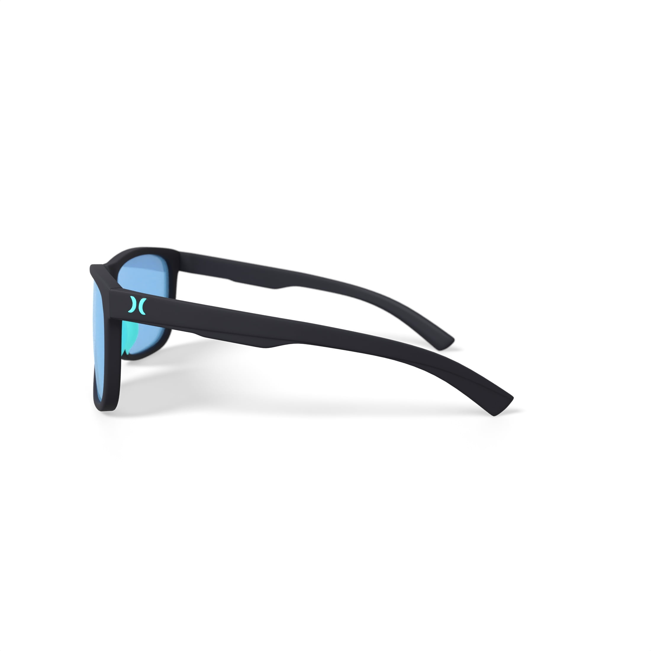 Hurley Men's Rx'able Sport Polarized Sunglasses, HSM3007P Peak, Matte Black/Blue, 56-17-135, with Case