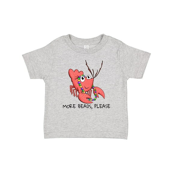 Inktastic More Beads, Please Cute Mardi Gras Crawfish Boys or Girls Baby T-Shirt