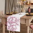 thumbnail image 2 of Pink Cherry Table Runner Spring Floral Flowers Botanical Watercolor Tablerunners 13 x 70 Inch, Table Decorations Tabletop Scarf for Summer Gathering Holiday Farmhouse Kitchen Dining Decor, 2 of 8