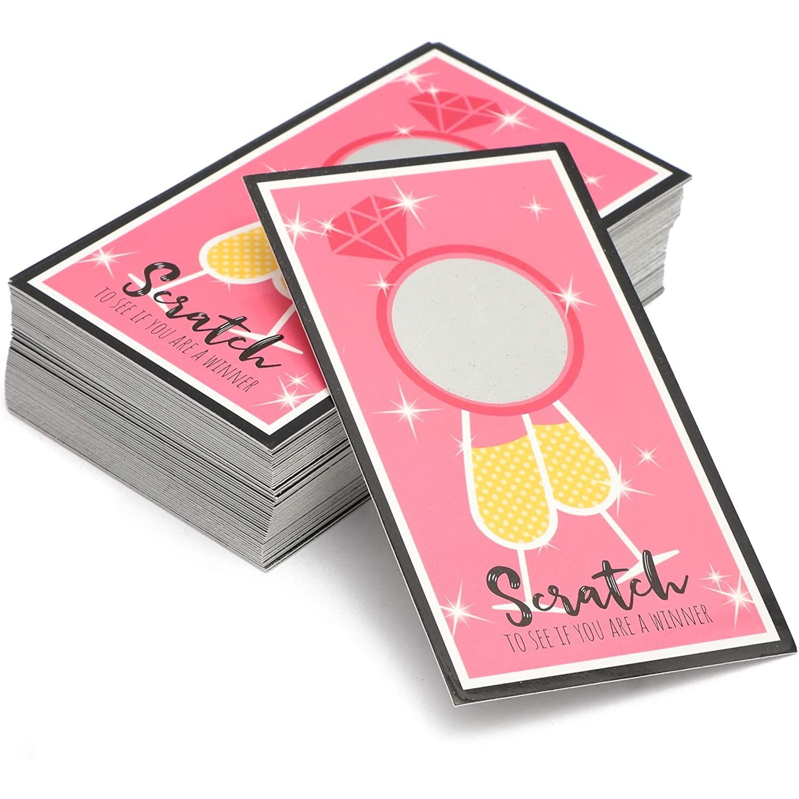She's Going to Pop Pink Scratch Off Game Cards Baby Shower Party Activity