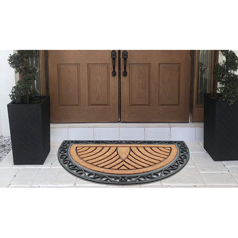 A1hc Rubber Doormat/Oak Tree Design, All Season Large 30x48, Bronze