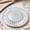 Silver, variant on Efavormart 2 Pack Crystal Pendant Metal Charger Plates – 14" Round Gold Mirror Glass Decorative Table Chargers