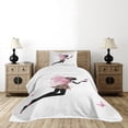 thumbnail image 4 of Ambesonne Tale Quilted Bedspread Set 2 Pcs, Fantasy Floral Dressed Lady, Twin Size, Multicolor, 4 of 5