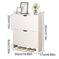 thumbnail image 2 of Qiyester 2-Tier Wooden Entryway Shoe Cabinet, Freestanding with Flip-Top Drawers, Suitable for Bedrooms and Living Rooms, 2 of 8