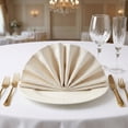 thumbnail image 5 of REGALWOVEN 6 Pack Cloth Napkins, Polyester Washable and Reusable Table Dinner Napkins for Restaurant, Weddings, and Parties Beige 18x18inch, 5 of 6