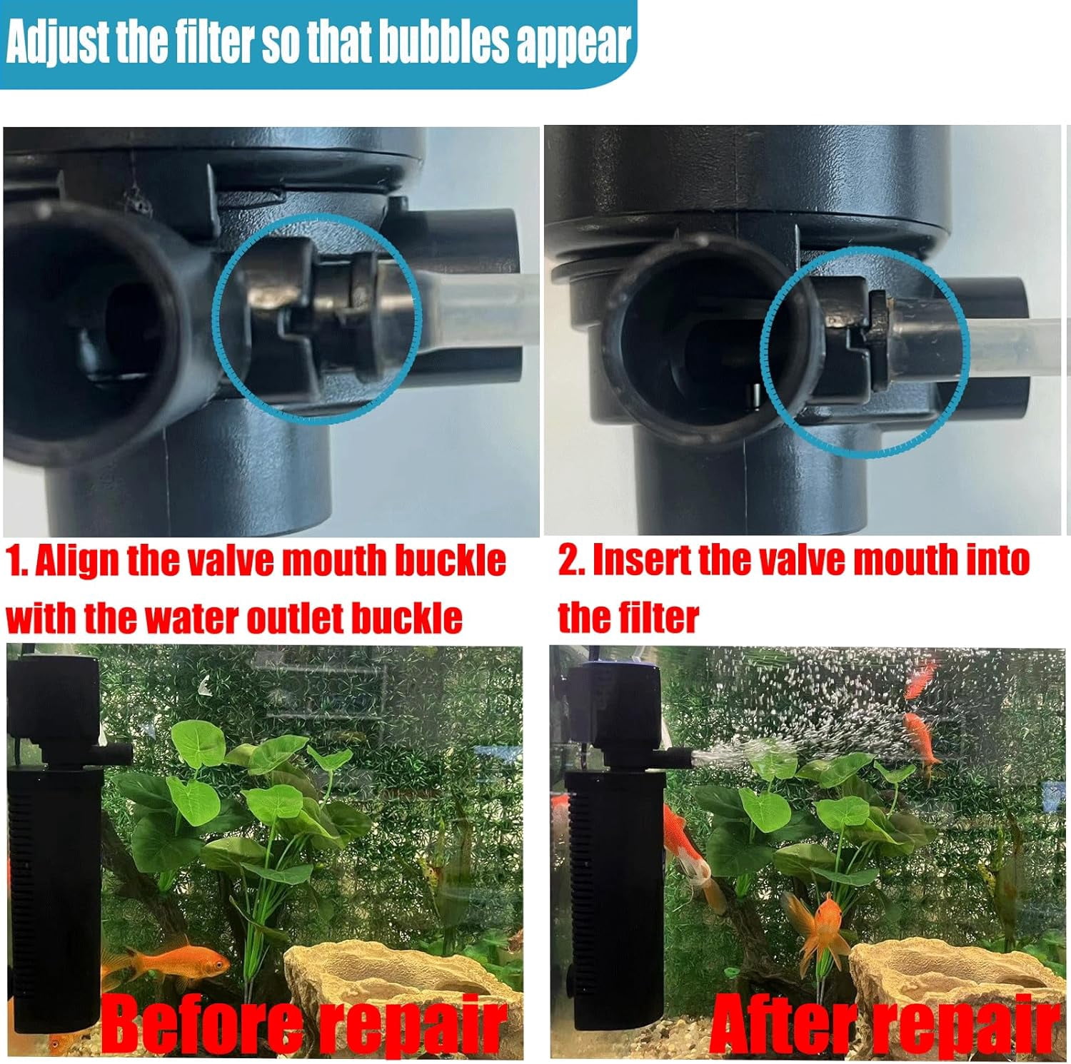 200GPH Submersible UV Aquarium Filter for 20-75 Gallon Tanks, Ultra-Silent Algae and Green Water Cleaner with Deodorization