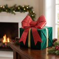 thumbnail image 4 of Red Sequin Christmas Bow, Large Metallic Glitter Decoration in 4 Sizes for Wreath, Tree, Garland, Door, Gift Box and Holiday Decor, 4 of 6