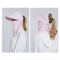 thumbnail image 7 of Women Sun Visor Hats, Wide Brim UV Protection Sun Visor Cap with Ponytail Hole & Removeable Flap Outdoor UPF 50+, 7 of 7