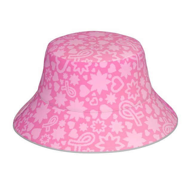 Balery Breast Cancer Pink Ribbons Awareness Sombreros para el sol para hombre y mujer, sombrero de pescador con UPF 50+