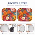 thumbnail image 7 of Multi-Size 2pce Car Front Glass Visor Collapsible Sunscreen No Odor Comfortable For Most Cars Suv Trucks Colorful Floral Pattern Groovy Flowers (2), 7 of 7