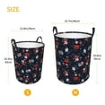 thumbnail image 5 of Balery Vintage Rose Round Laundry Basket with Handles Waterproof Freestanding Laundry Hamper for Clothes Toys in the Dorm and Family-Small, 5 of 8