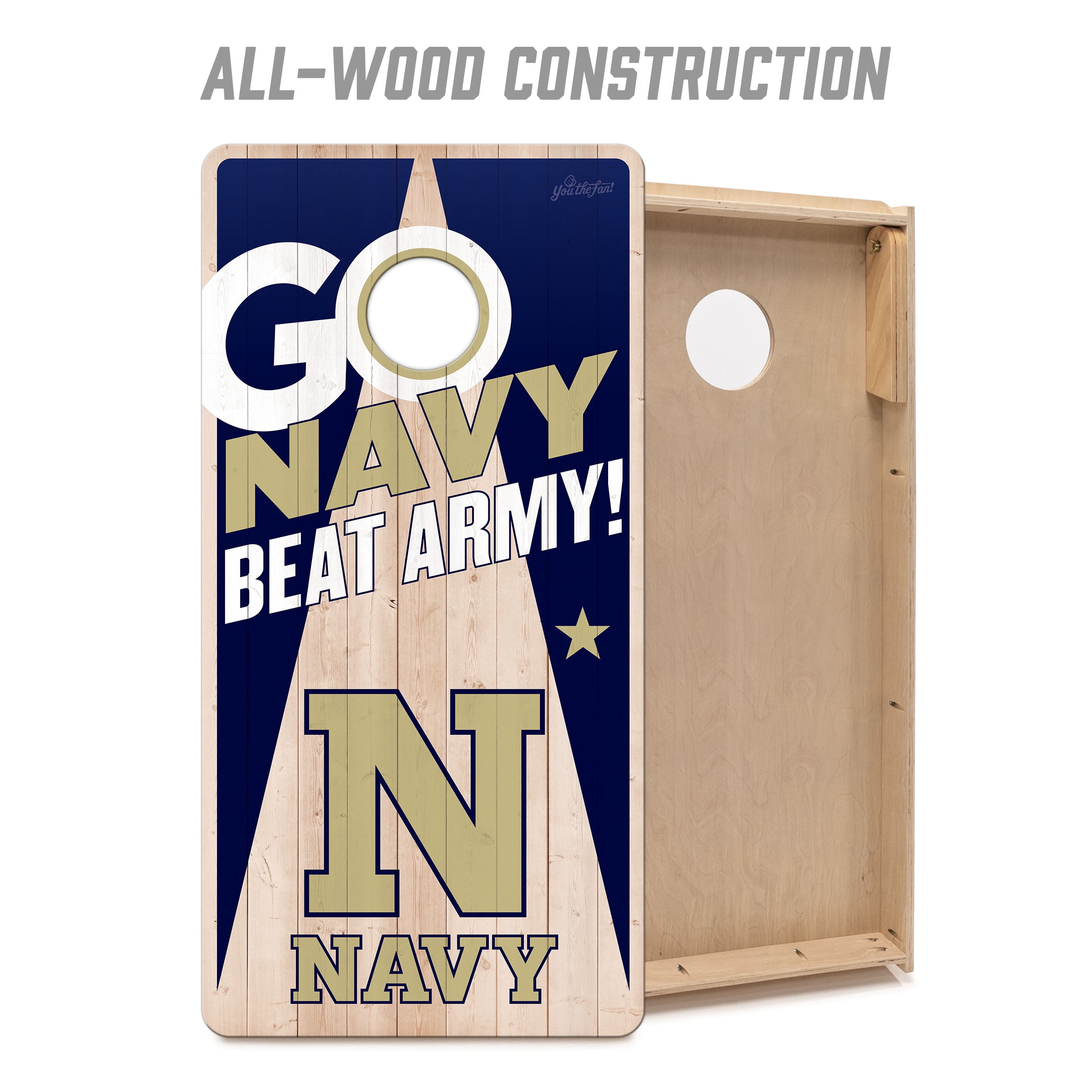YouTheFan NCAA US Naval Academy 2' x 4' Cornhole Game No Bags