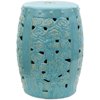 Oriental Furniture 18" Carved Clouds Porcelain Garden Stool, decorative item, oriental design, any occasion, any room