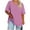 Purple, variant on Fengactive Women's Plus Size V Neck T Shirts Half Sleeve Tees Casual Loose Fit Tunic Tops
