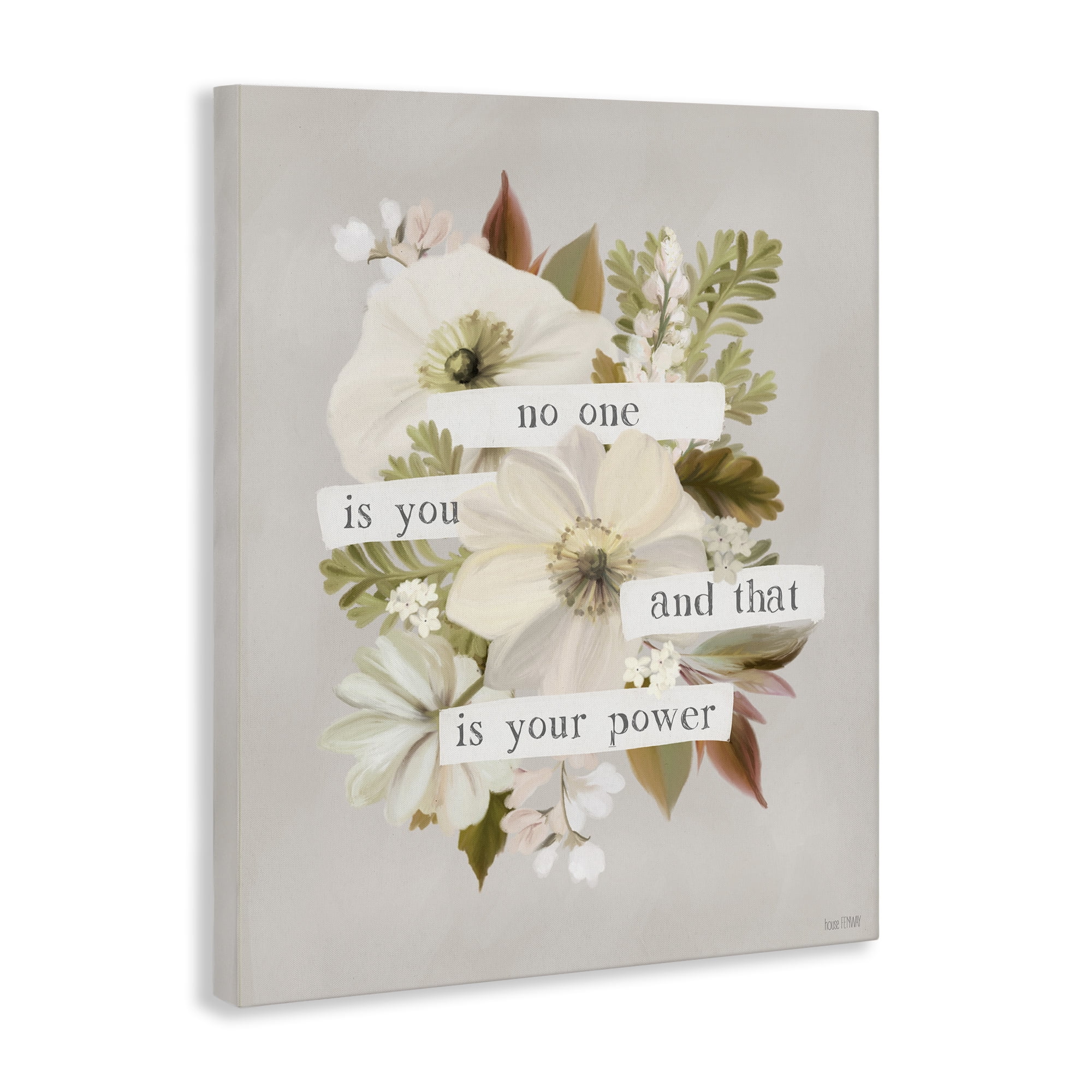 Stupell Industries No One Is You Botanical & Floral Painting Gallery Wrapped Canvas Art Print Wall Art, 16 x 20