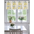 thumbnail image 3 of Curtain Valance for Windows,Yellow Flower Leaf Blossom Floral Kitchen Valances Rod Pocket Short Curtains,Country Plant Window Treatment Panel for Bedroom Bathroom 42"x18", 3 of 7