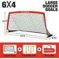 thumbnail image 6 of RUNBOW 6x4 ft Portable Kids Soccer Goal for Backyard Practice Soccer Net with Carry Bag, 6 of 7