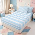 thumbnail image 2 of Erosebridal Aesthetic Abstract Stripes Zipper Full Size Comforter Sets with Fitted Sheet and 2 Pillowcases,Mid-Century Lines Zipper Bedding Set,Light Gray Reversible,4pcs, 2 of 7