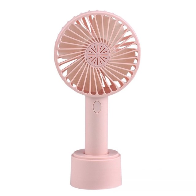 Mini ventilador de mano para niños, pequeño, ligero, portátil, personal, funciona con pilas, recargable por USB, 3 velocidades, ajustable, bonito ventilador de escritorio para niños, niñas, mujeres,