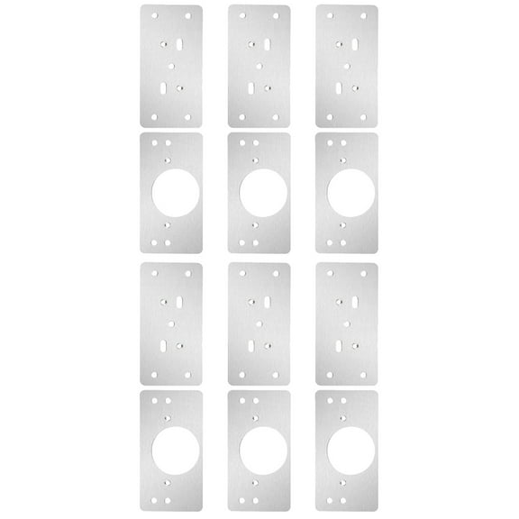 MERRYHAPY Hinge Repair Plates for Home Furniture, 6 Sets Mending Brackets for Door and Cabinet Fixing