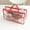 Red, variant on Nilvkv Handbags Travel Clear Cosmetic Makeup Bag, Transparent Tote Shoulder Bag Clear Toiletry PVC Tote, Stadium Outdoor Beach Pool Handbag ShouldeBag Makeup Bag Organizer