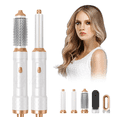 thumbnail image 4 of 5 in 1 Multifunctional Hair Styling Tool: Detachable Blow Dryer Brush, Ionic Hot Air Volumizer, Thermal Curler Wand, Round Straightening Brush, 4 of 5