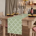 thumbnail image 2 of Table Runners 120 Inches Long Dress Scarves, Sage Green Moroccan Farmhouse Coffee/Dining/Kitchen Table Runner for Living Room, Boho Ethnic Chic Abstract Geometric 13x120 Inch, 2 of 9