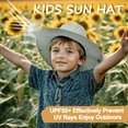 thumbnail image 3 of 1Pack Outdoor Kids Sun Hat UPF 50+ Quick Dry Foldable Bucket Hat Lightweight Adjustable Fishing Safari Hat for Girls and Boys, 3 of 6