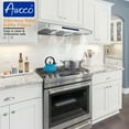 thumbnail image 4 of Awoco RH-S10-36S Awoco RH-S10-36S 36'W 7'H Ducted Under Cabinet 4 Speeds 8 Top Vent Stainless Steel Range Hood, 4 of 7