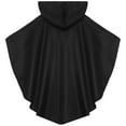 thumbnail image 4 of TiaoBug Unisex Kids Hooded Capes High-Low Long Cloak with Hood for Halloween Party Dress Up Black 8-10, 4 of 5