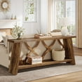 thumbnail image 5 of Tribesigns 70.8-Inch Long Console Table, 2-Tier Farmhouse Wooden Entryway Sofa Table with Storage Shelf for Entrance, Hallway, Living Room, 5 of 17