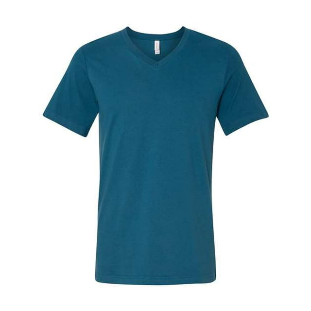 BELLA+CANVAS T-Shirt Jersey à Col en V pour Homme, 2TG, Sarcelle Foncé