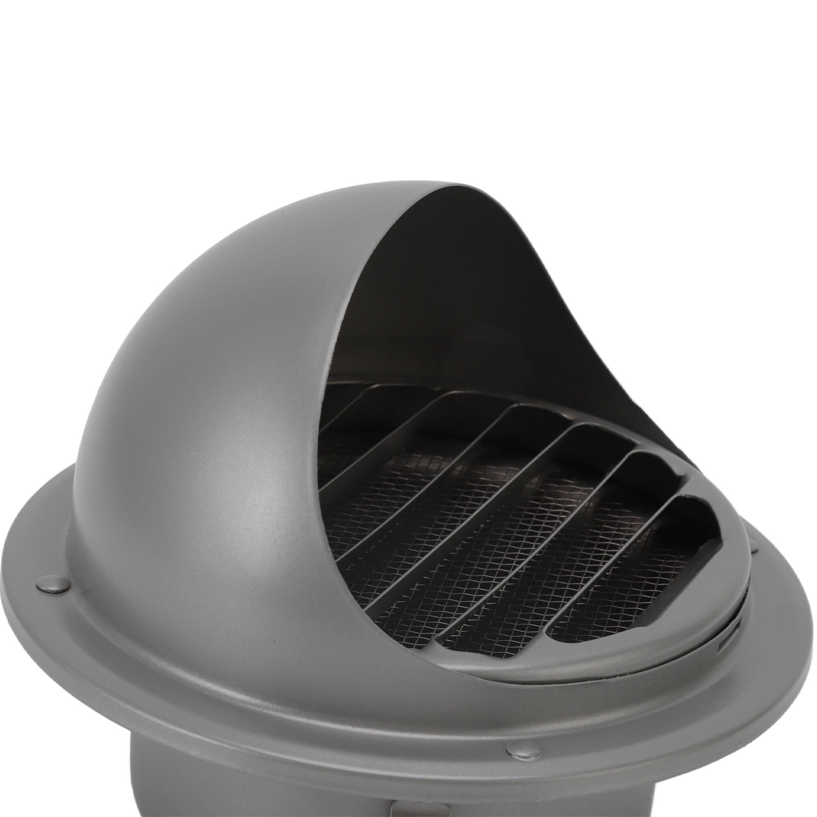 YAHHU Stainless Steel Louvered Wall Vent – Waterproof, Windproof, Round Hemispherical Cover, Easy Install, 5.5"×5.9" for Dryer, Kitchen, Bathroom & HVAC