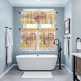 thumbnail image 3 of Love Peace Text Kitchen Curtains Sets for Windows 24 Inch Length, Farmhouse Inspirational Quotes Wooden Rod Pocket Window Treatments Tier Curtains and Valances Set for Bedroom/Bathroom, 3 of 8