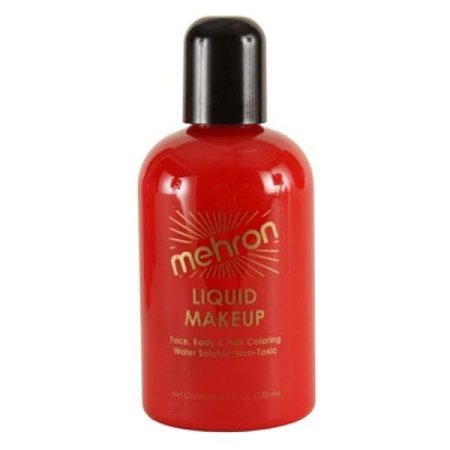 Mehron Liquid Face Paints - Red (4.5 oz) (Best Quality Face And Body Paint)