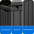 thumbnail image 3 of Dextrus 51 Gallon Weatherproof Resin Deck Box, Lockable Outdoor Storage Container, Multi-Purpose Patio Storage Bin for Package Delivery, Garden Tools, Pool Accessories and Outdoor Cushions, Black, 3 of 9