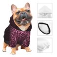 thumbnail image 3 of Fotbe Pink Glitter Sparkles A Sudadera con Estampado para Perros Pequeños – Suéter con Capucha para Mascotas, Tela Suave de Forro Polar con Bolsillo-Small, 3 of 7