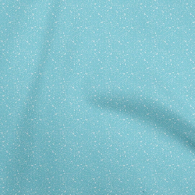 oneOone Polyester Spandex Aqua Blue Fabric Abstract Sewing Craft Projects Fabric Prints By Yard 56 Inch Wide