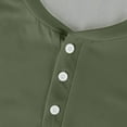 thumbnail image 7 of Resicozy Men's Henley Shirts Long Sleeve Fashion Lightweight Button Plain T-Shirt Casual Basic Tees Top Green M, 7 of 7