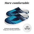 thumbnail image 6 of Fotbe Colorful Ocean Whale Pattern Women's Fuzzy Curly Fur Memory Foam Loafer Slippers Indoor Outdoor Slippers Winter Home Shoes-39/40, 6 of 7