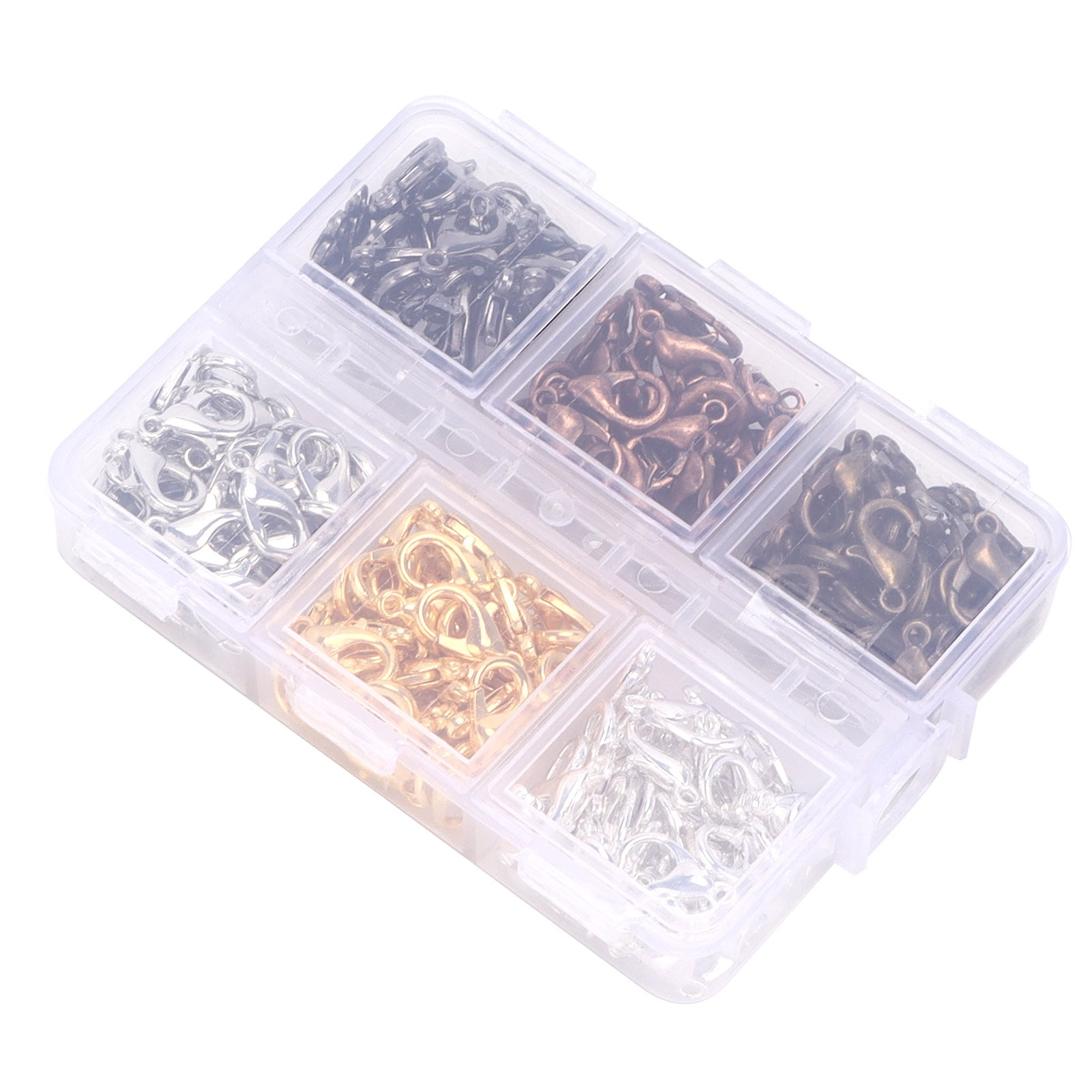 EBTOOLS Lobster Clips Lobster Claw Clasps 6 Colors DIY Necklace Jewelry Making Accessories Fastener Hooks Necklace Lobster Clasp
