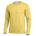 thumbnail image 4 of LUGOGNE Mens Tshirt Long Sleeve Crewneck Athletic Tops with Thumb Holes Comfortable Lightweight Workout Gym Running Pullover Tee Yellow,M, 4 of 7