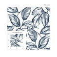 thumbnail image 4 of NextWall Navy Blue Sketched Leaves Peel and Stick Wallpaper, 4 of 9